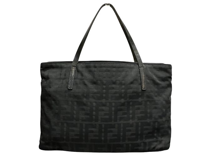 Bolsa Fendi Zucca em nylon e couro Preto - vista 2