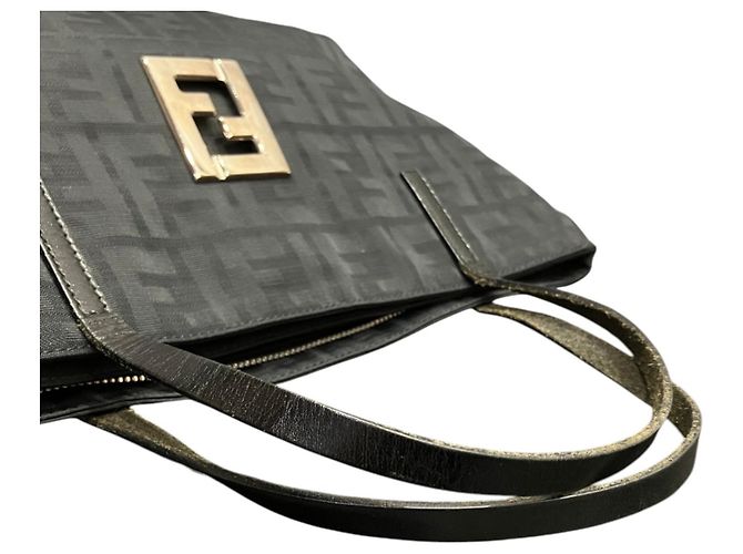 Bolsa Fendi Zucca em nylon e couro Preto - vista 9
