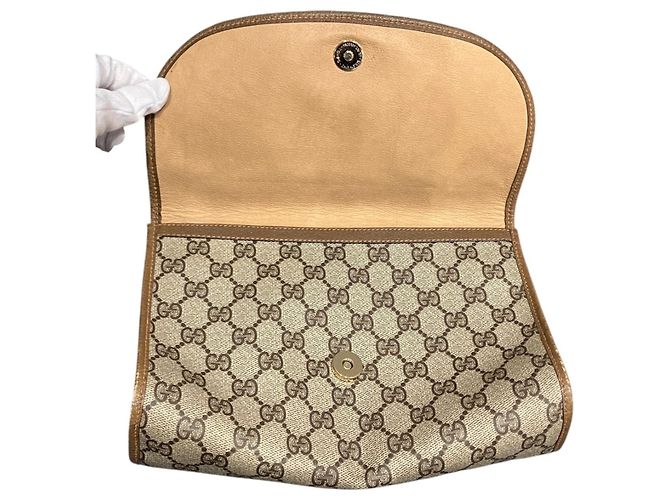 Borsa a pochette Gucci Old GG Supreme Beige - vista 7