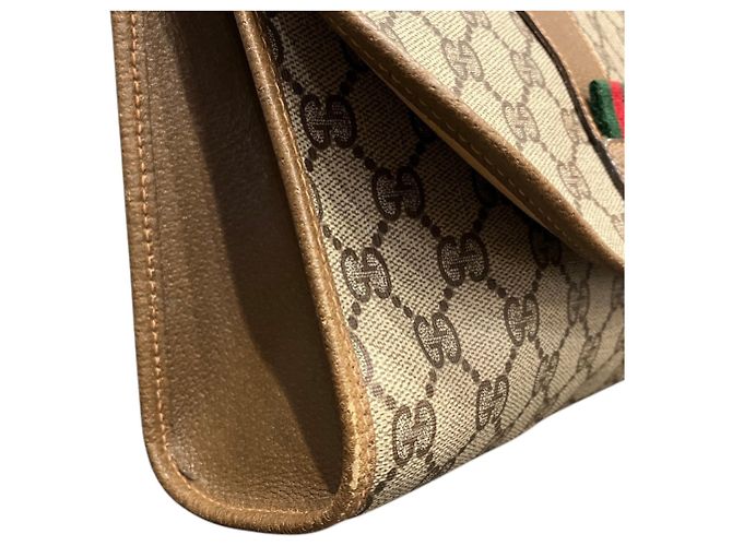 Borsa a pochette Gucci Old GG Supreme Beige - vista 8