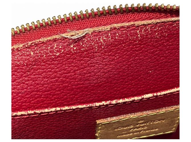 Louis Vuitton Pochette Cosmetic Handbag Pouch Rot - Ansicht 8