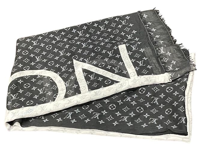 Étole Monogram Louis Vuitton Marron Noir - vue 9