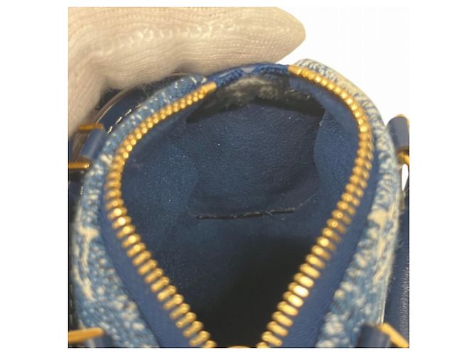 Louis Vuitton Bijou Sac Micro Speedy Keychain Bleu - vue 5