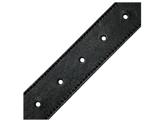 Cinturón de cuero y aleación Gucci GG Marmont Negro Dorado - vista 8
