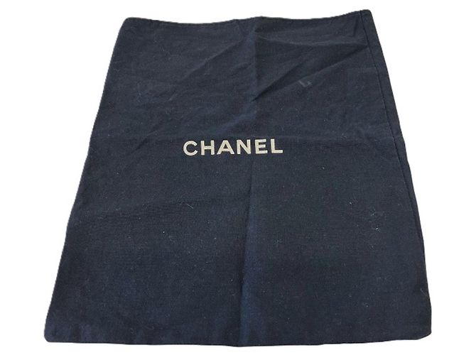 Pochette Chanel Bege de Couro e Tela - vista 5