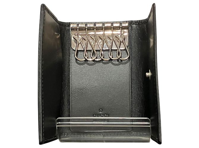Gucci Schlüsseletui aus schwarzem Leder - Ansicht 3