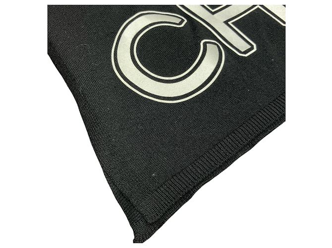 Estola de lana negra Chanel Negro - vista 5