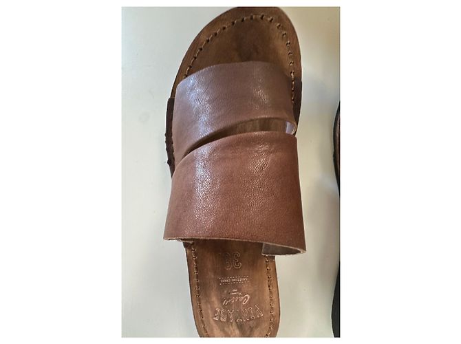 Autre Marque Castell Leder-Sandalen in Braun - Ansicht 5