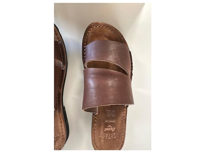 Autre Marque Castell Leder-Sandalen in Braun - Ansicht 6