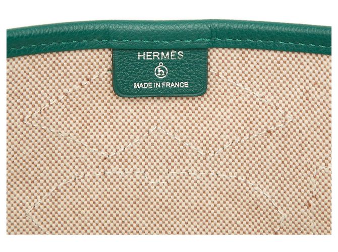 Hermès Sac cabas Hermes Petit H Dreamcatcher Beige Vert - vue 5