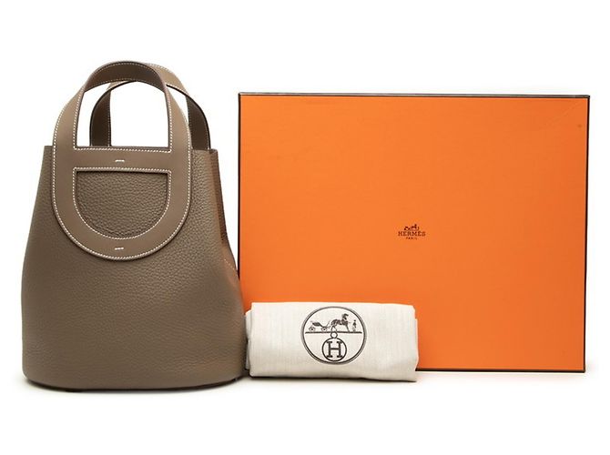 Hermès Borsa Hermes In the Loop 23 Beige Taupe - vista 7