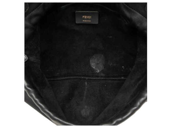 Fendi Mamma Bucket Medium FF Logo Schultertasche Schwarz Golden - Ansicht 4