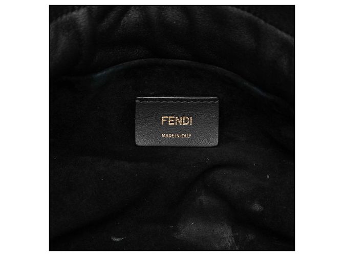 Fendi Mamma Bucket Medium FF Logo Schultertasche Schwarz Golden - Ansicht 5