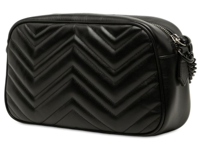 Gucci GG Marmont Schultertasche mit Kette Schwarz - Ansicht 2