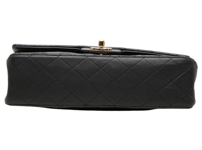 Bolsa de Ombro Chanel Coco Mark Matelassé Double Flap Preto - vista 3