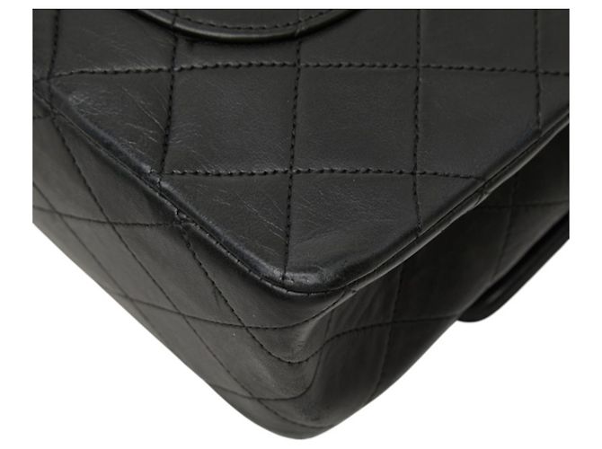 Bolsa de Ombro Chanel Coco Mark Matelassé Double Flap Preto - vista 6