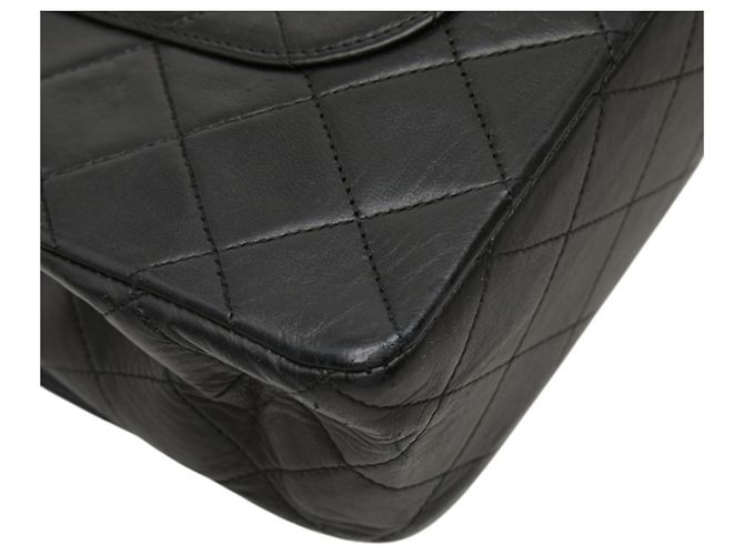 Bolsa de Ombro Chanel Coco Mark Matelassé Double Flap Preto - vista 7