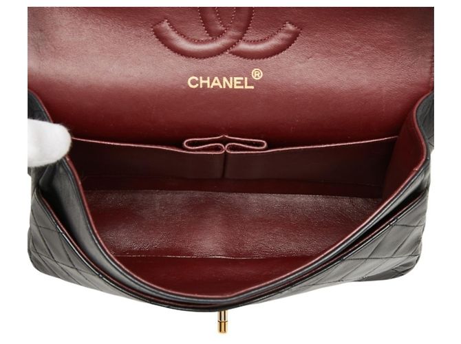 Bolsa de Ombro Chanel Coco Mark Matelassé Double Flap Preto - vista 8