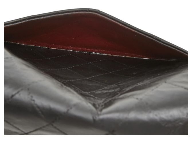 Bolsa de Ombro Chanel Coco Mark Matelassé Double Flap Preto - vista 9