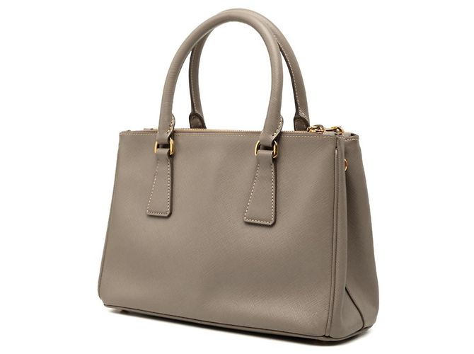 Prada Galleria Handtasche mit Dreiecks-Logo-Plakette Beige - Ansicht 2