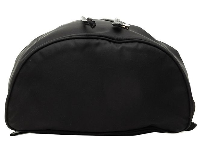Mochila Prada Logo negra de nailon y cuero Negro - vista 3