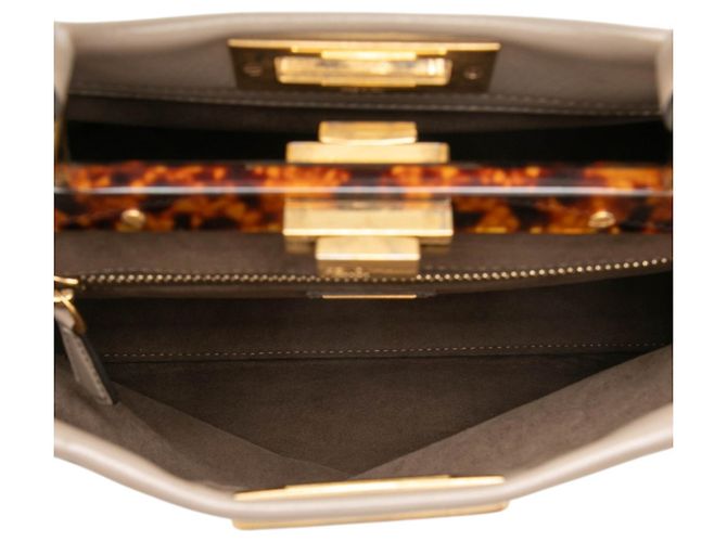 Fendi Peekaboo Medium Handbag Beige - view 4
