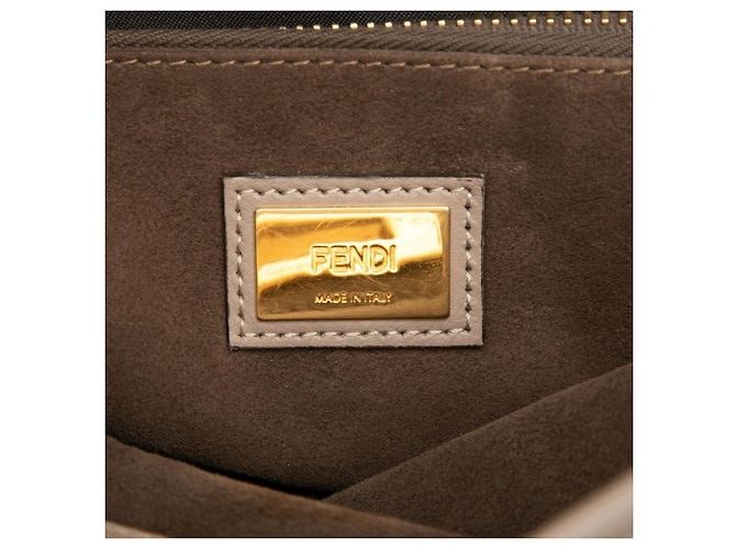 Fendi Peekaboo Medium Handbag Beige - view 5