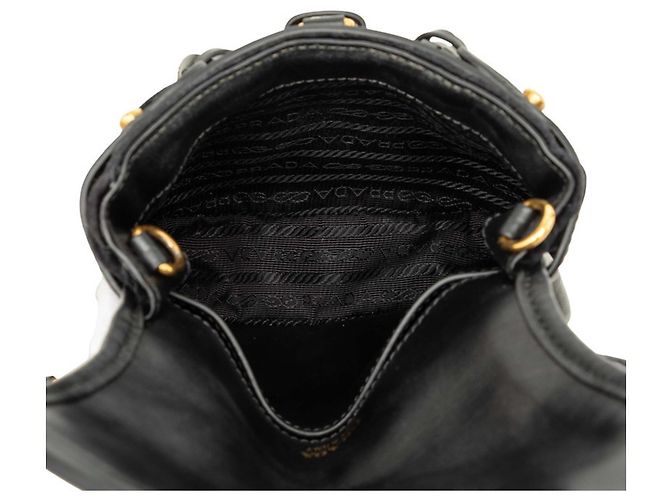 Sac à bandoulière/taille à chaîne Prada Noir Doré - vue 4