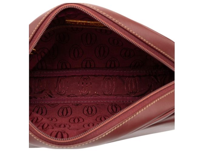 Borsa a tracolla Cartier Must Line Bordò - vista 4