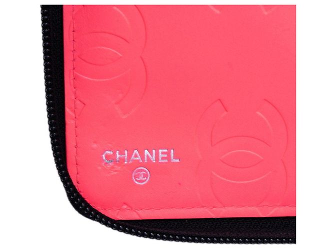 Chanel Cambon Line Coco Mark Round Zipper Long Wallet Black Silvery - view 5
