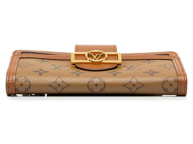 Carteira Longa Louis Vuitton Monogram Reverse Zippy Dauphine Marrom - vista 3