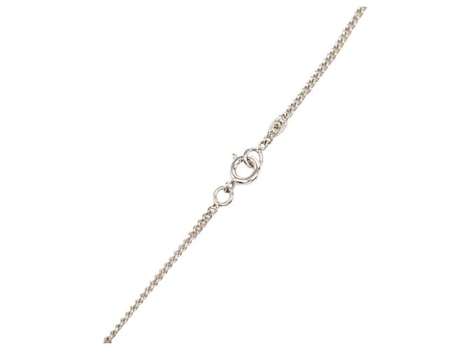 Collar con colgante Chanel Coco Mark Plata Blanco - vista 3
