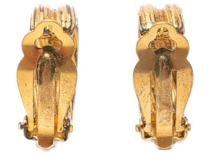Chanel Coco Mark Vintage Creolen 93P vergoldet Golden - Ansicht 2