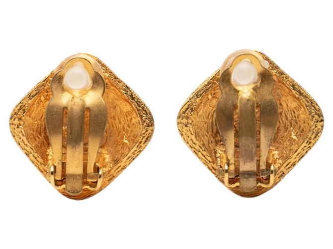 Brincos de pressão Chanel Coco Mark banhados a ouro Dourado - vista 2