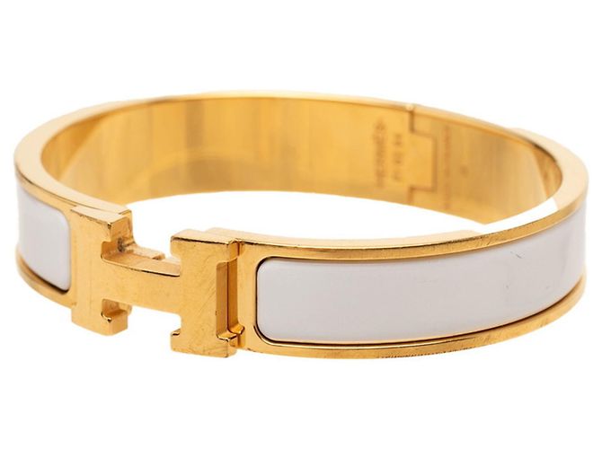 Hermès Hermes Click H PM Charm Armband Weiß Golden - Ansicht 2