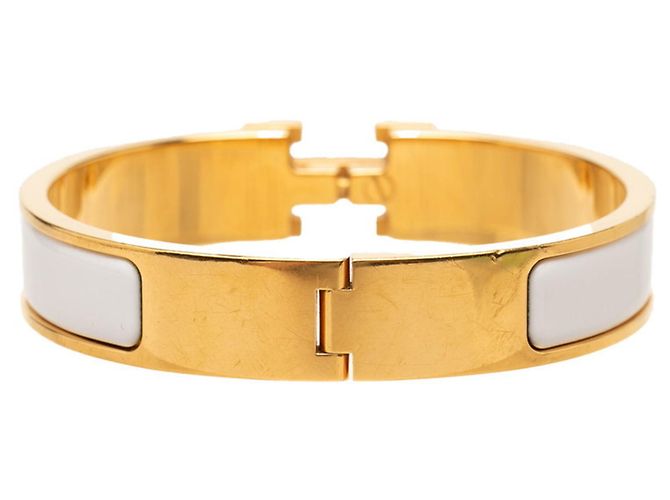 Hermès Hermes Click H PM Charm Armband Weiß Golden - Ansicht 3