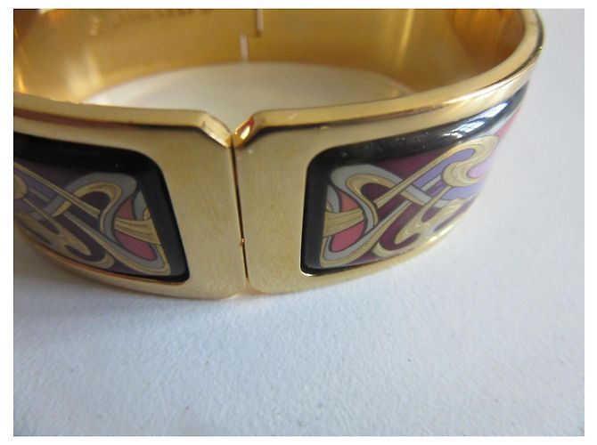 Frey Wille Pulsera Celtic Alphonse Mucha Sarah Bernhardt Esmalte Oro Rosa Dorado Púrpura - vista 3