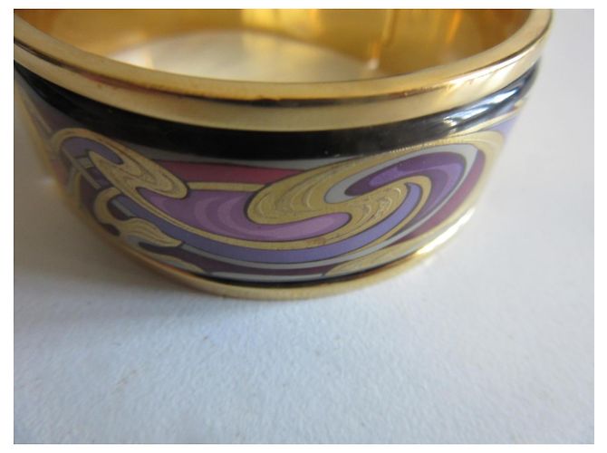 Frey Wille Pulsera Celtic Alphonse Mucha Sarah Bernhardt Esmalte Oro Rosa Dorado Púrpura - vista 4