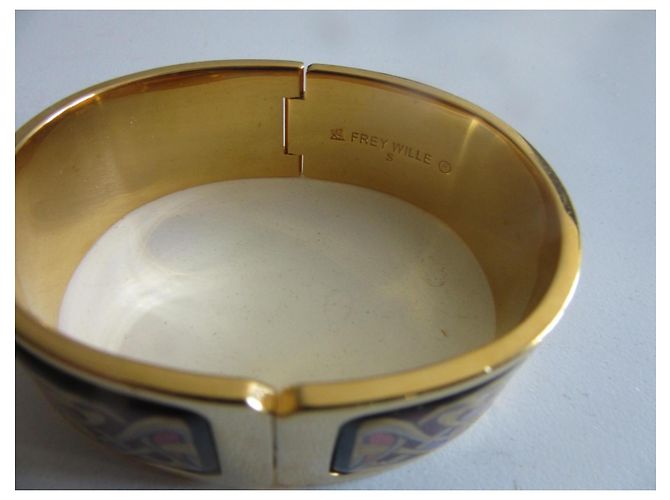 Frey Wille Pulsera Celtic Alphonse Mucha Sarah Bernhardt Esmalte Oro Rosa Dorado Púrpura - vista 9