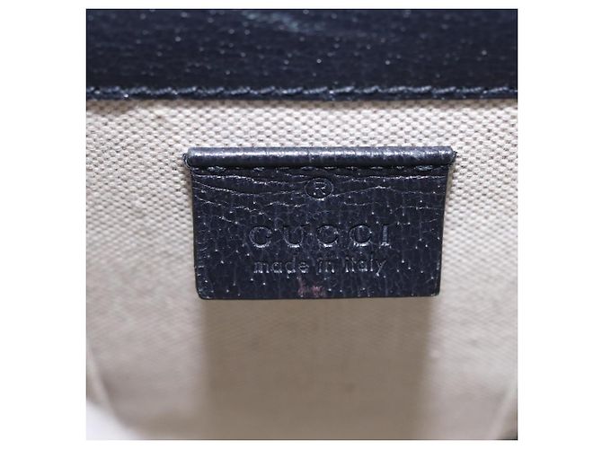 Gucci Horsebit 1955 GG Coated Canvas with Leather Mini Azul marino - vista 6