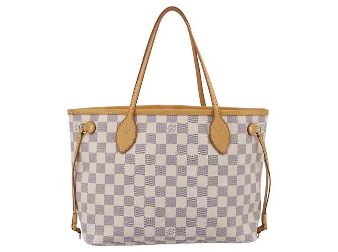 Louis Vuitton Neverfull Tote Damier azur PM Bege - vista 2