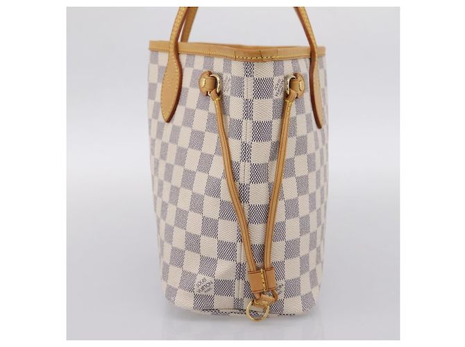 Louis Vuitton Neverfull Tote Damier azur PM Bege - vista 4