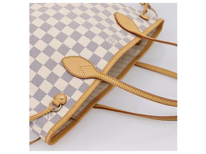 Louis Vuitton Neverfull Tote Damier azur PM Bege - vista 6