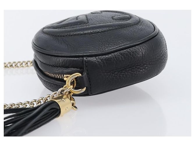 Gucci Soho Chain Leather Mini Negro - vista 4