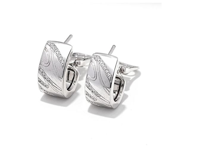 Boucles d'oreilles Chopard Chopardissimo Or Blanc Diamants - vue 2