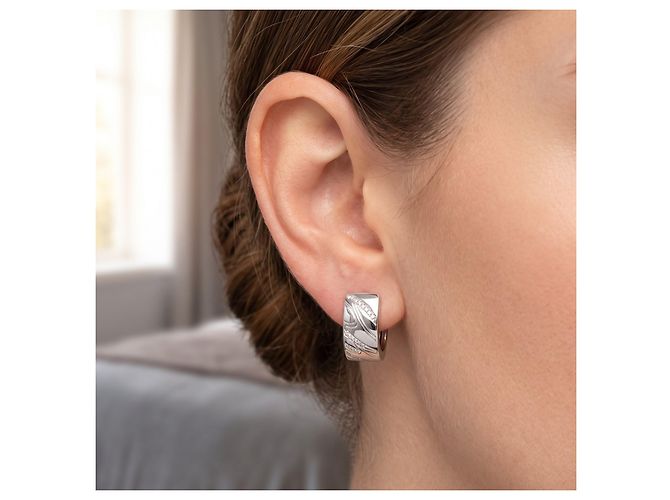 Boucles d'oreilles Chopard Chopardissimo Or Blanc Diamants - vue 4