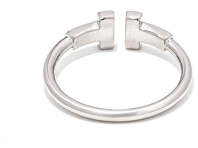 Tiffany & Co. T Wire Ring aus 18K Weißgold mit Diamanten, Gr. 56 - Ansicht 3