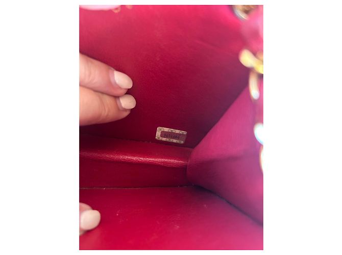Chanel Borsa a Tracolla in Pelle Matelassé Rossa Rosso - vista 14