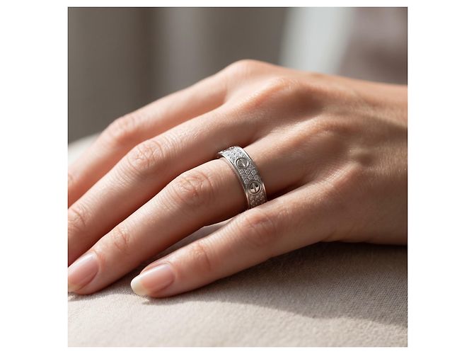 Cartier Love Pavé Diamantring Weißgold 18K Größe 54 - Ansicht 5