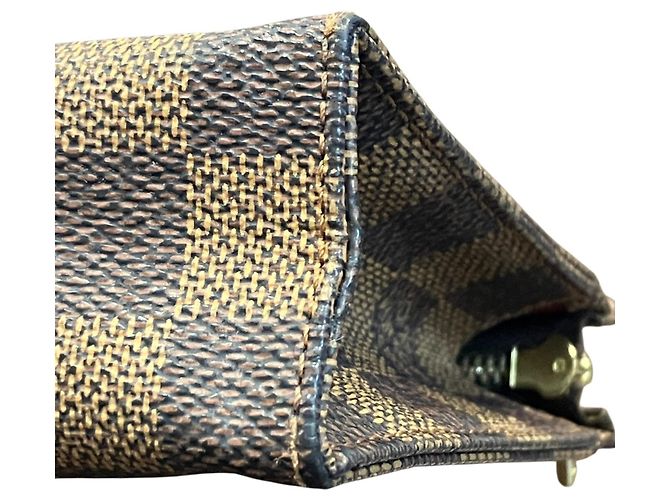Louis Vuitton Pochette Toilette 15 Handbag Pouch Castaño - vista 7